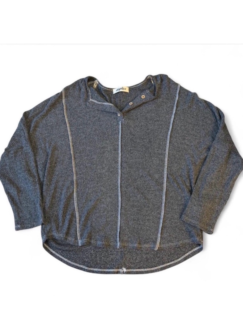 3/$20 Haptics Super Soft Dolman Sleeve Henley Women’s Medium Classic Normcore